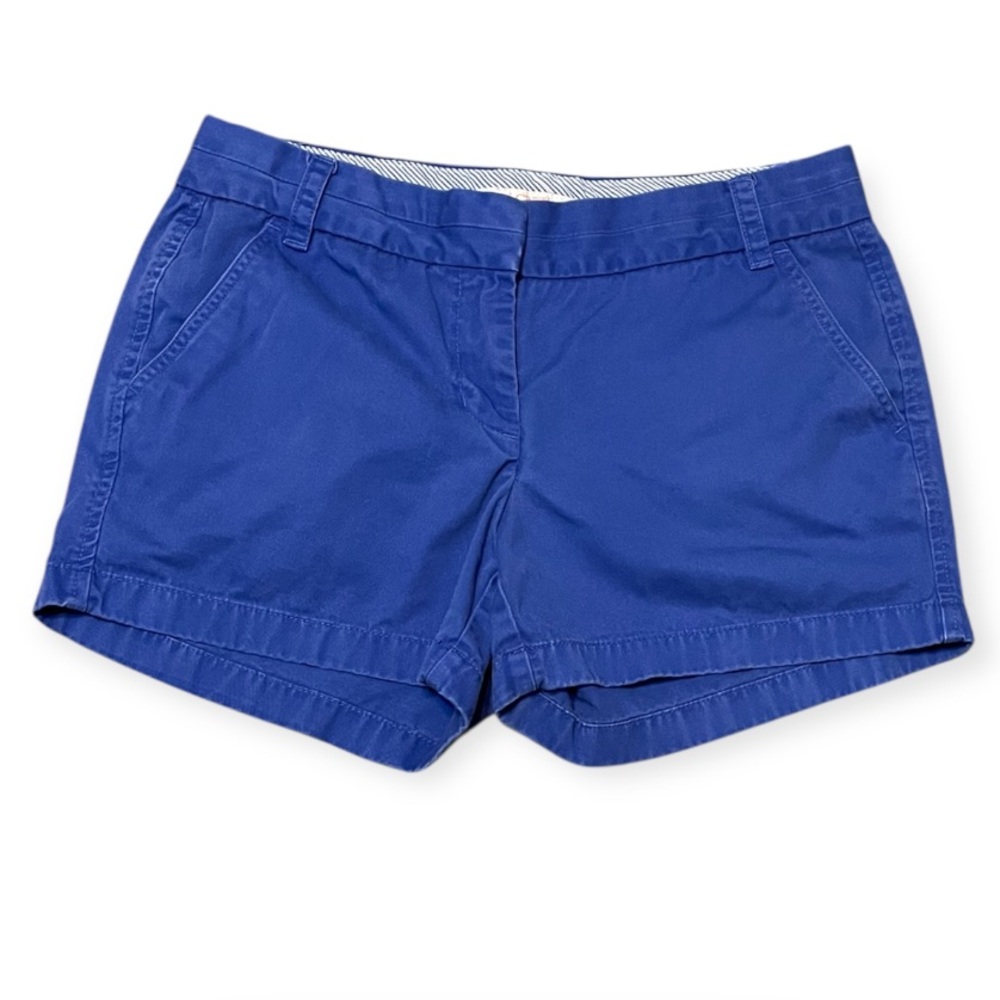 Women's J. Crew Chino Broken In Shorts Size 6 Blue
